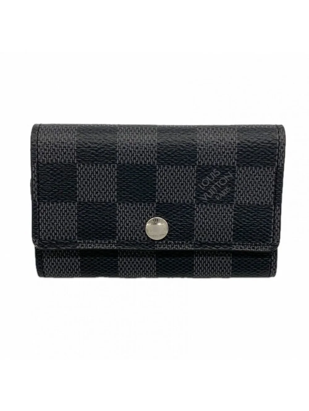 Louis Vuitton Key Case Damier Graphite Multicles 6 Black Key Holder